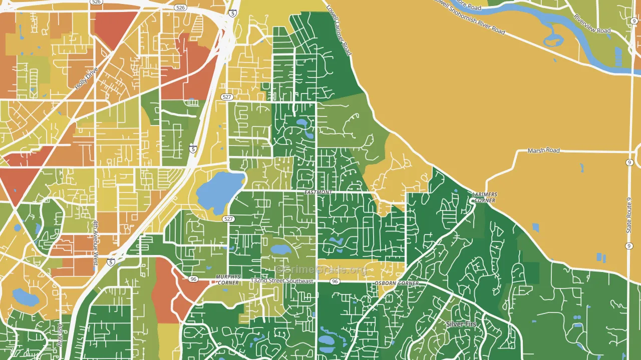 Eastmont, WA Map of Assault Rates