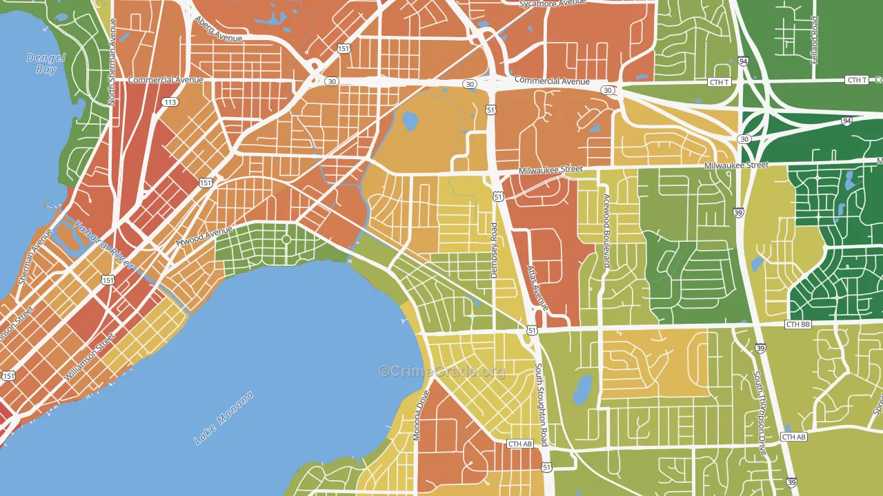 Eastmorland, Madison, WI Map of Assault Rates