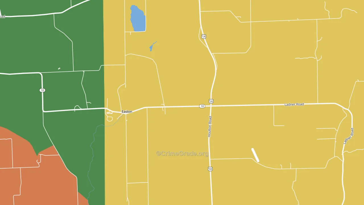 Easton Center, ME Map of Assault Rates