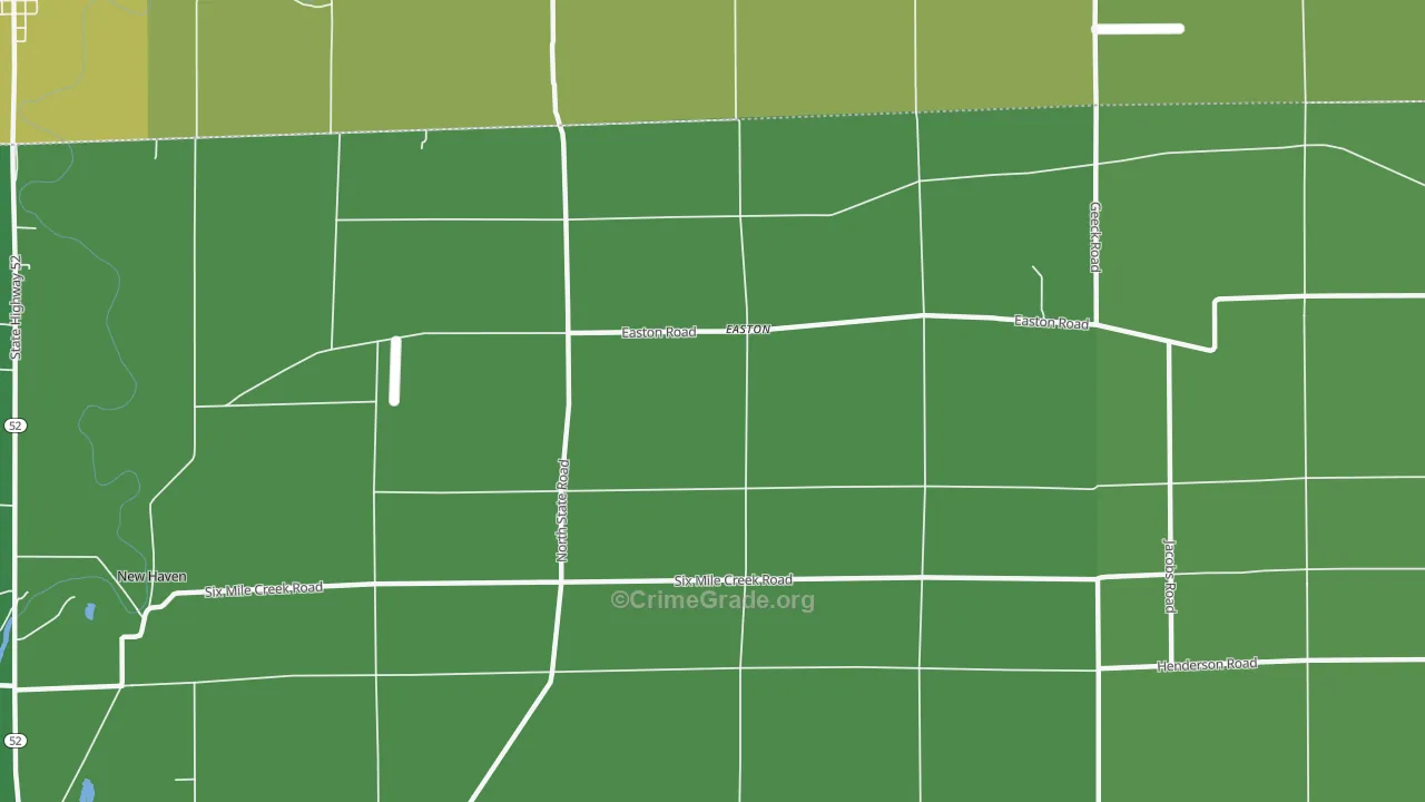 Easton, MI Map of Assault Rates