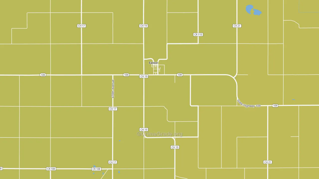 Easton, MN Map of Assault Rates