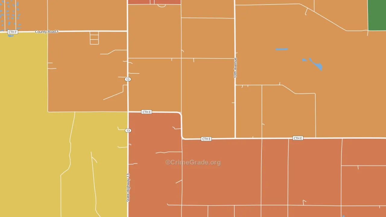 Easton, WI Map of Assault Rates