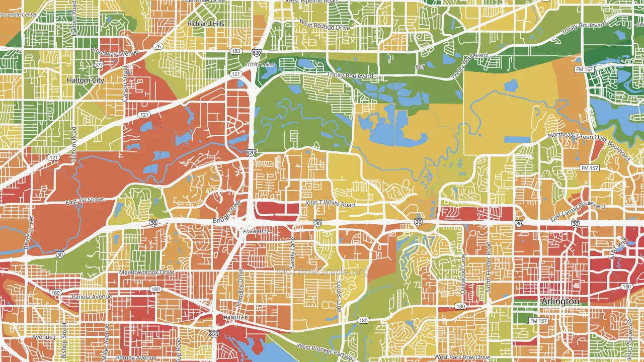 Eastside, Fort Worth, TX Map of Assault Rates