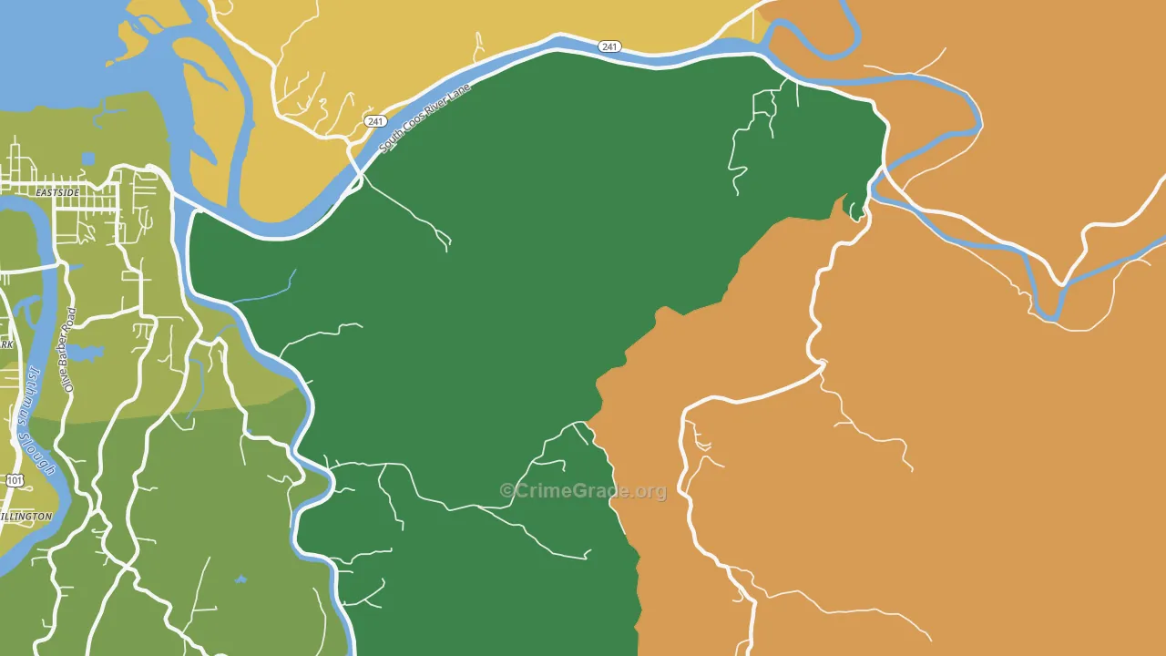 Eastside, OR Map of Assault Rates