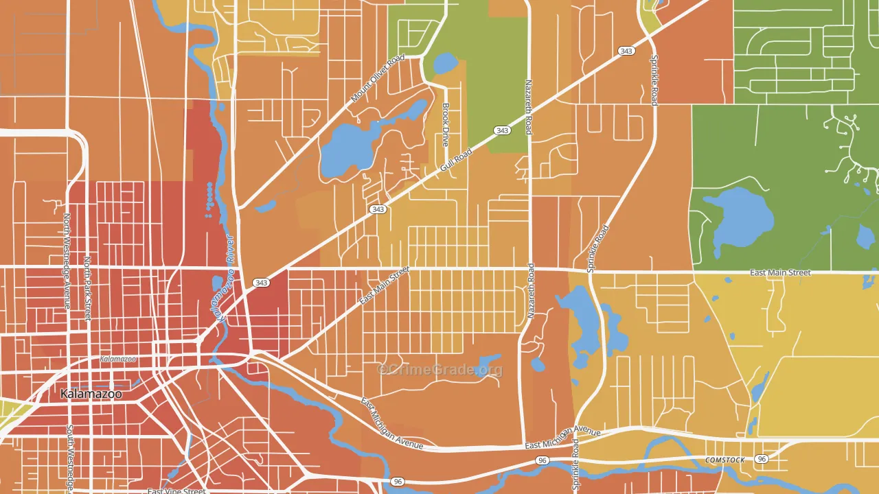 Eastwood, MI Map of Assault Rates