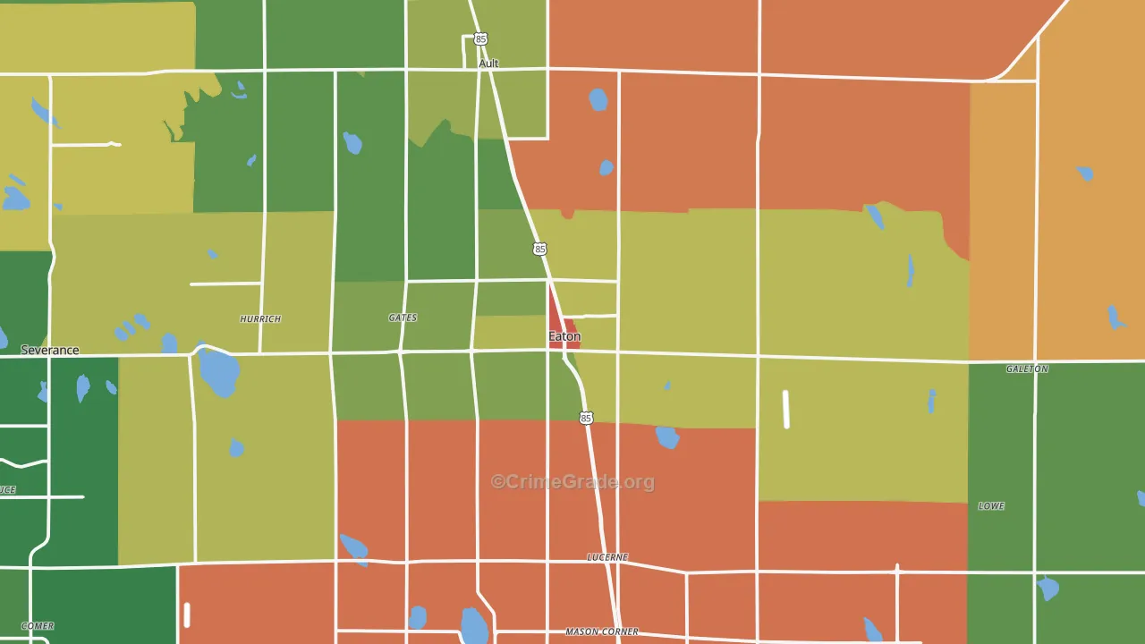 Eaton, CO Map of Assault Rates
