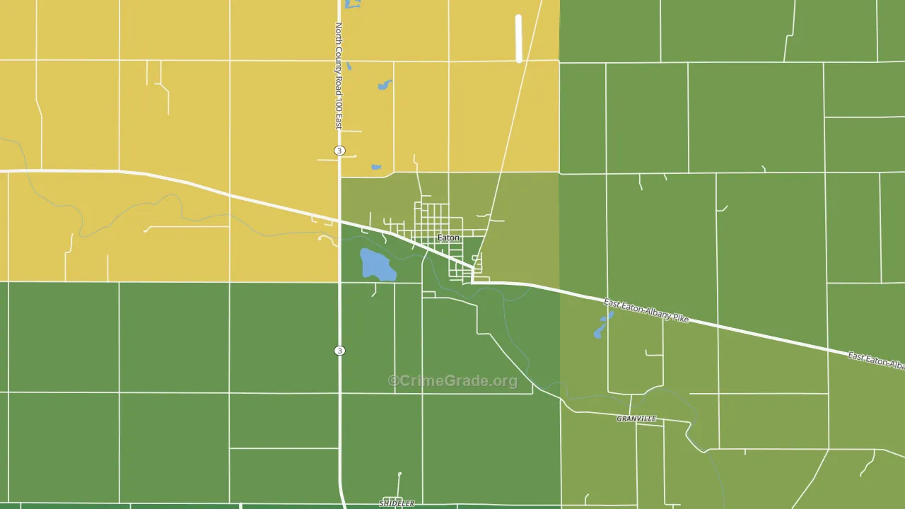 Eaton, IN Map of Assault Rates
