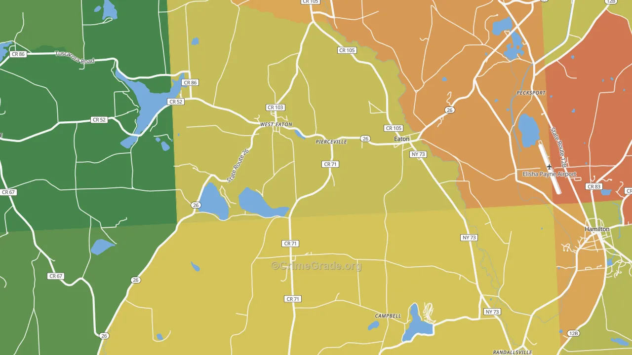 Eaton, NY Map of Assault Rates