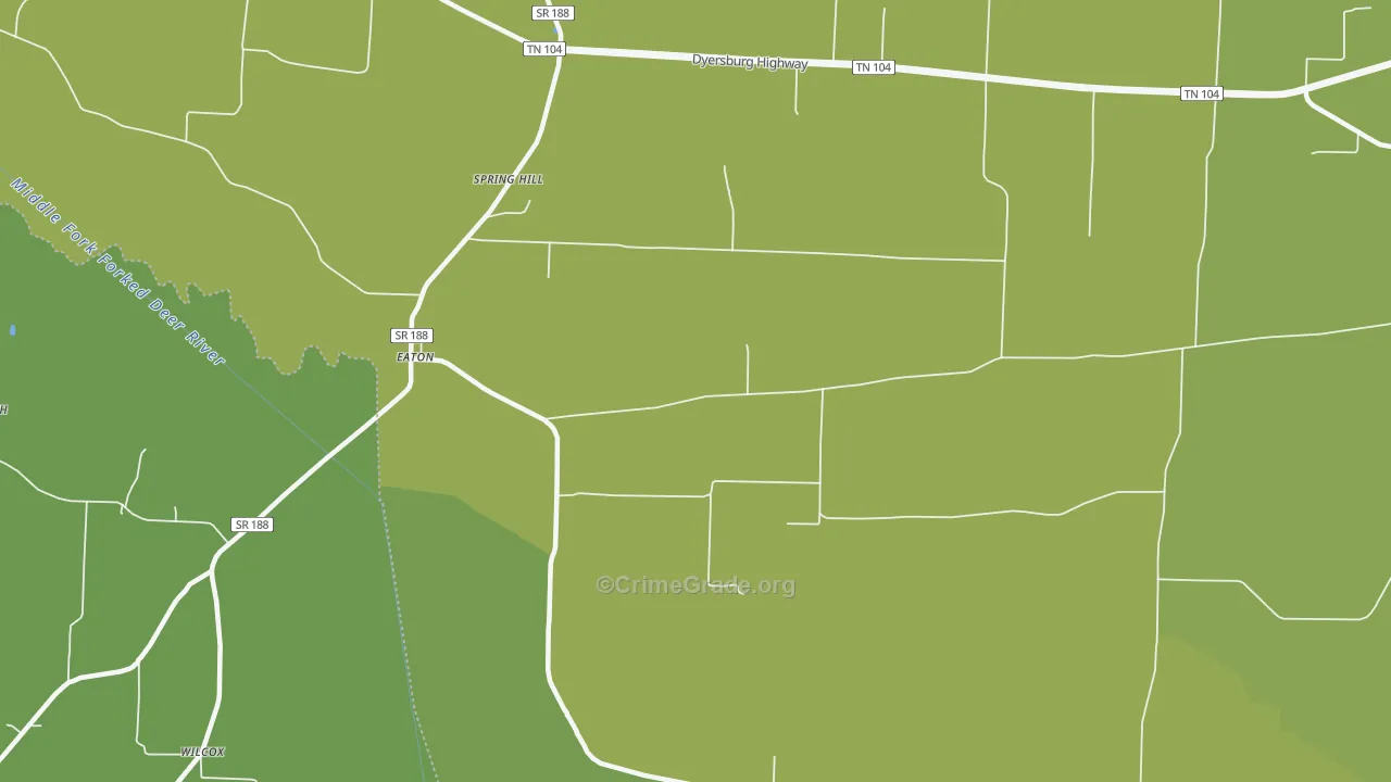 Eaton, TN Map of Assault Rates