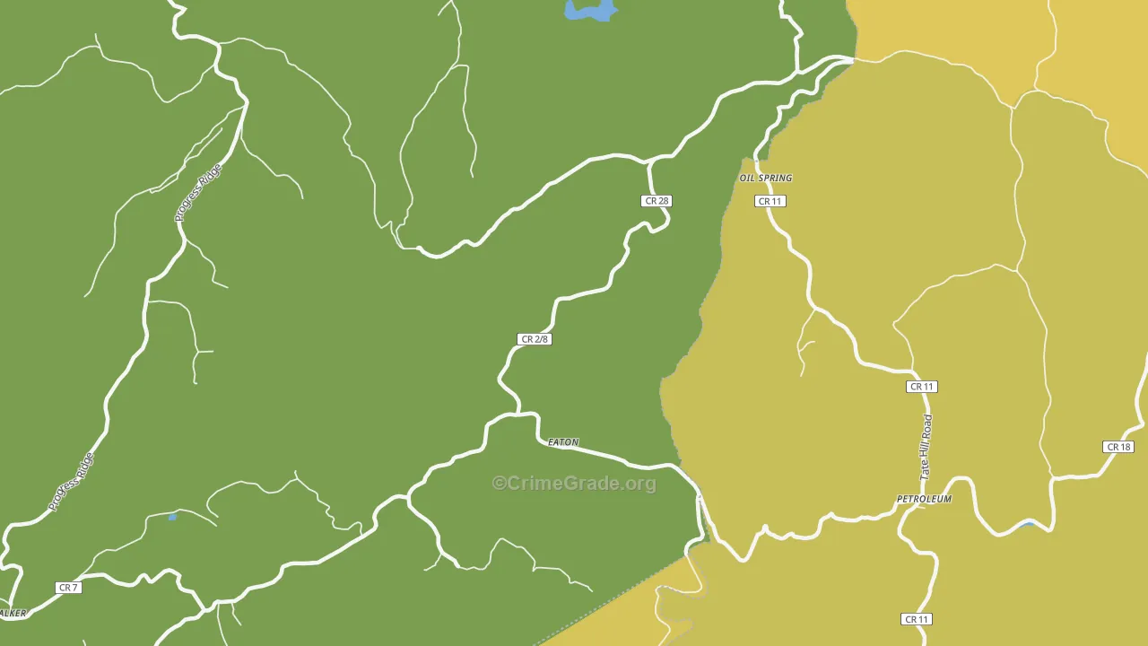 Eaton, WV Map of Assault Rates