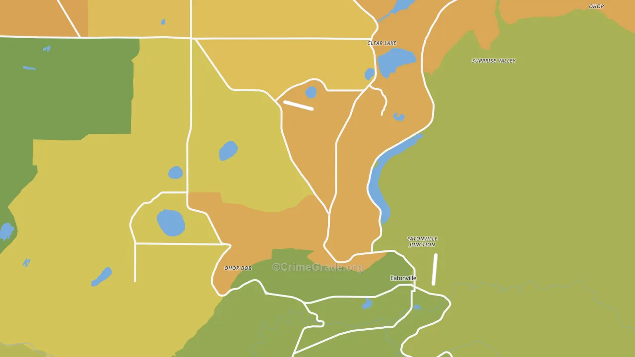 Eatonville, WA Map of Assault Rates