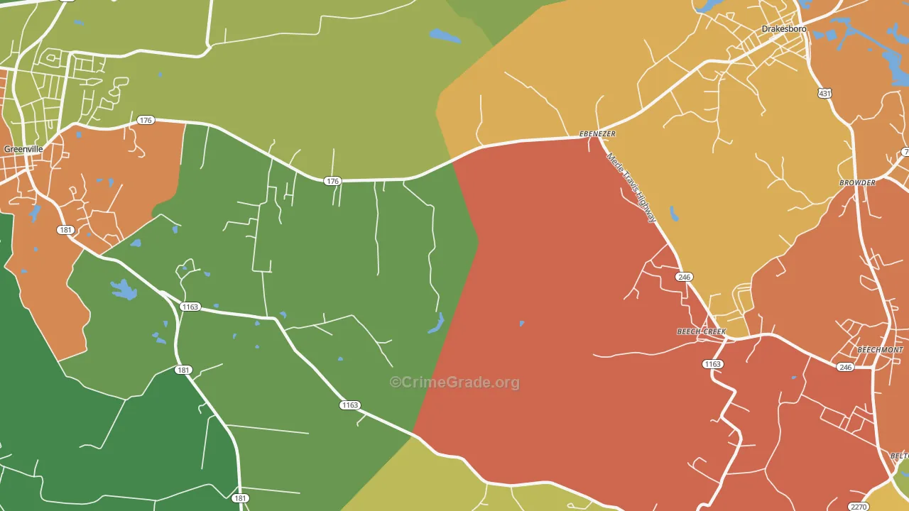 Ebenezer, KY Map of Assault Rates