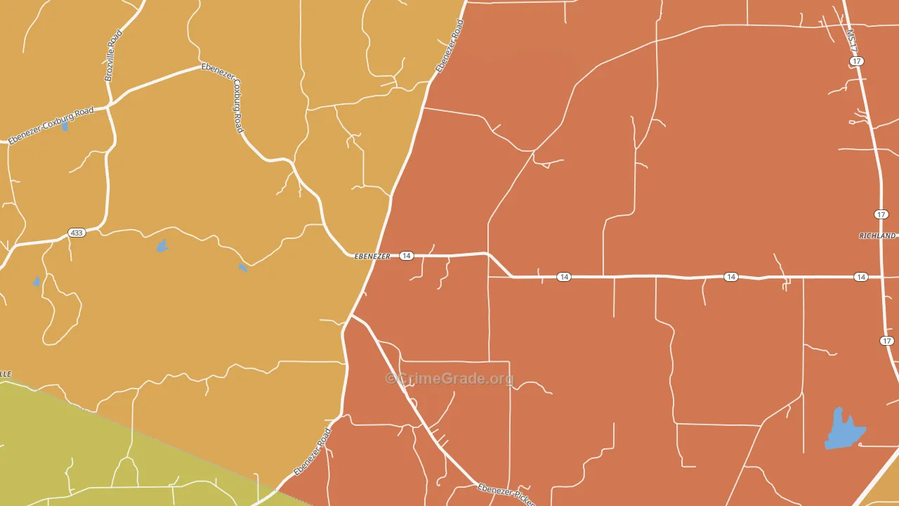 Ebenezer, MS Map of Assault Rates