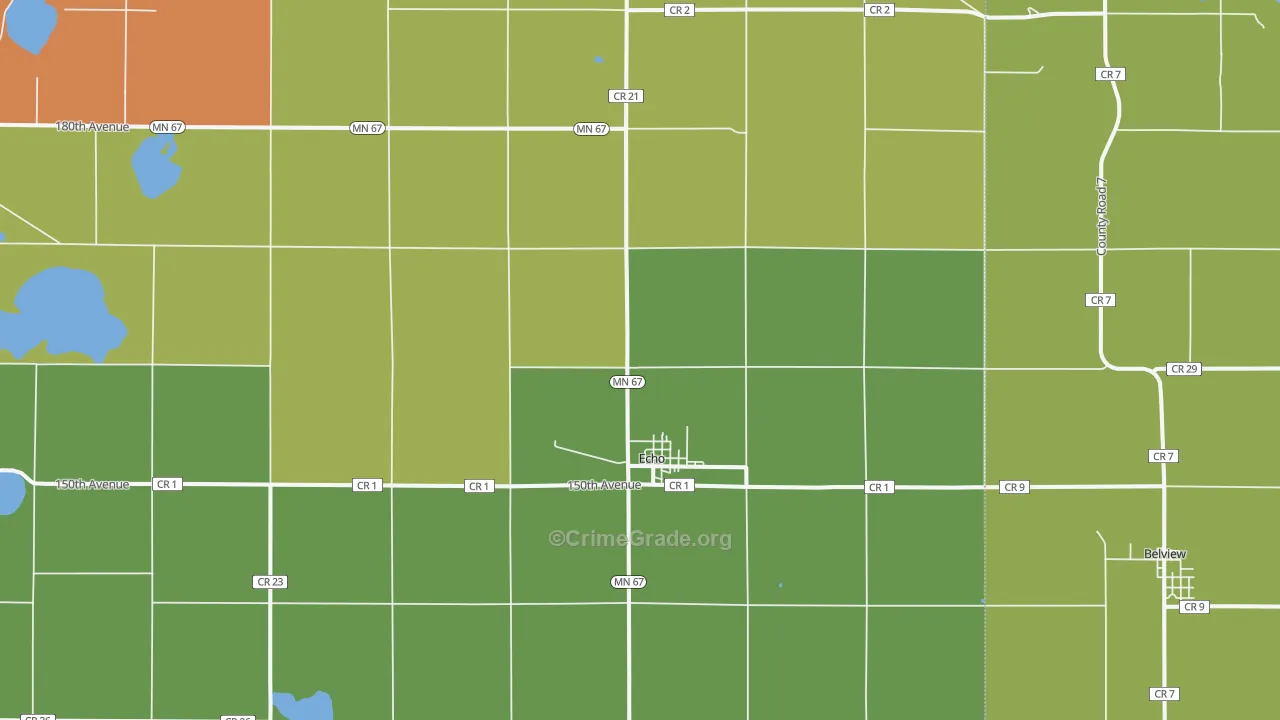 Echo, MN Map of Assault Rates