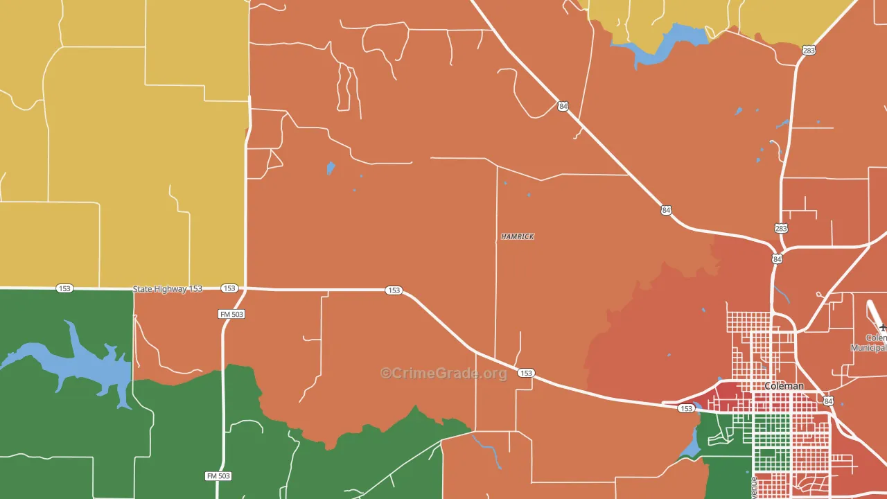 Echo, TX Map of Assault Rates