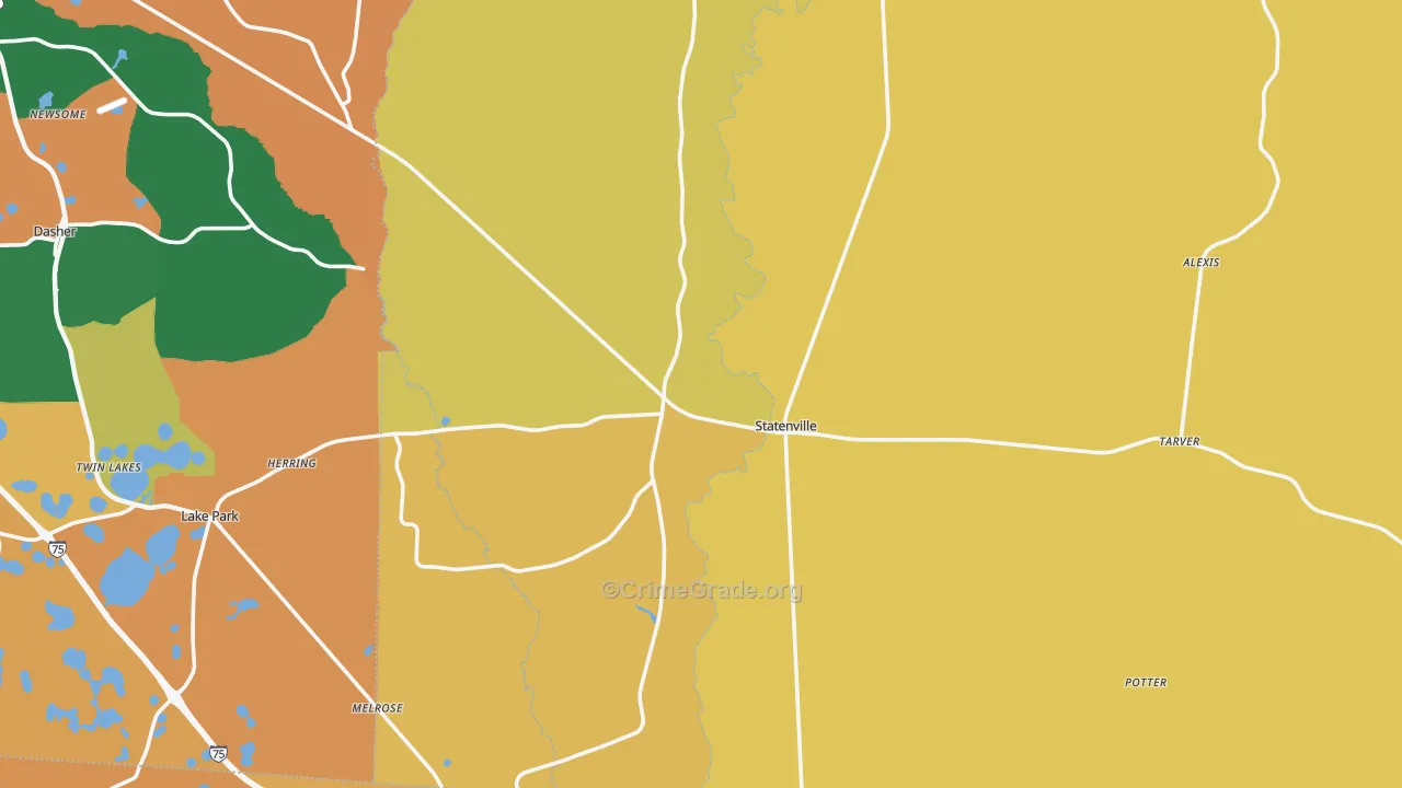 Echols County, GA Map of Assault Rates
