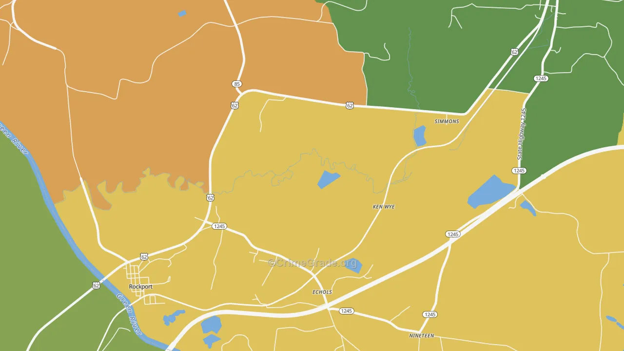 Echols, KY Map of Assault Rates