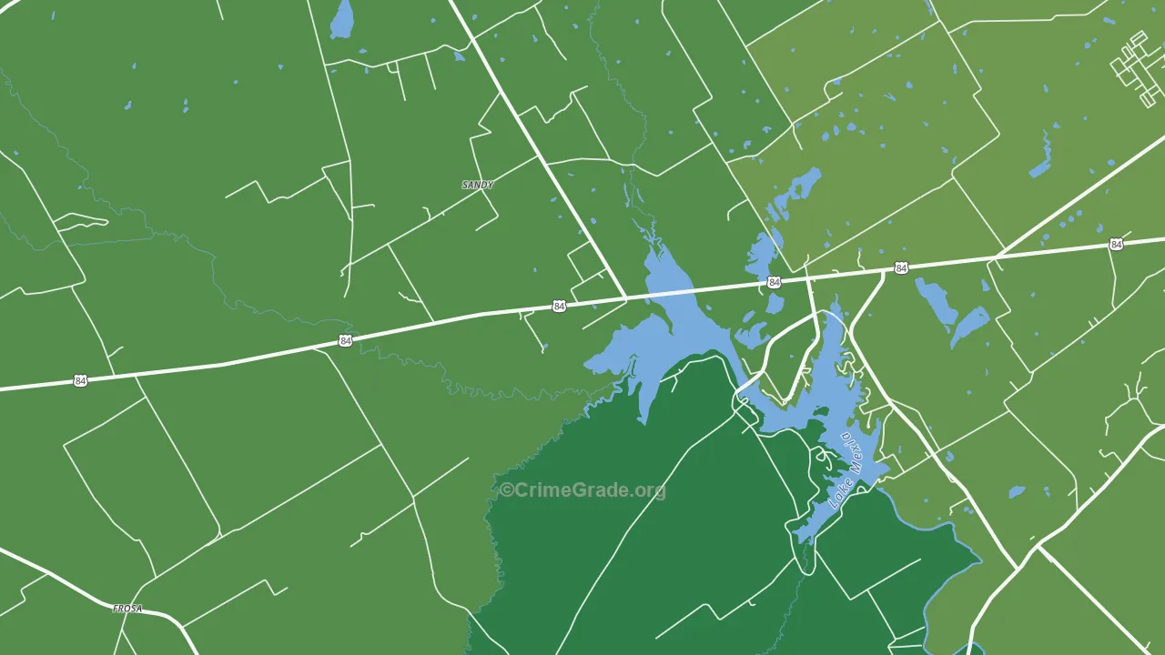 Echols, TX Map of Assault Rates