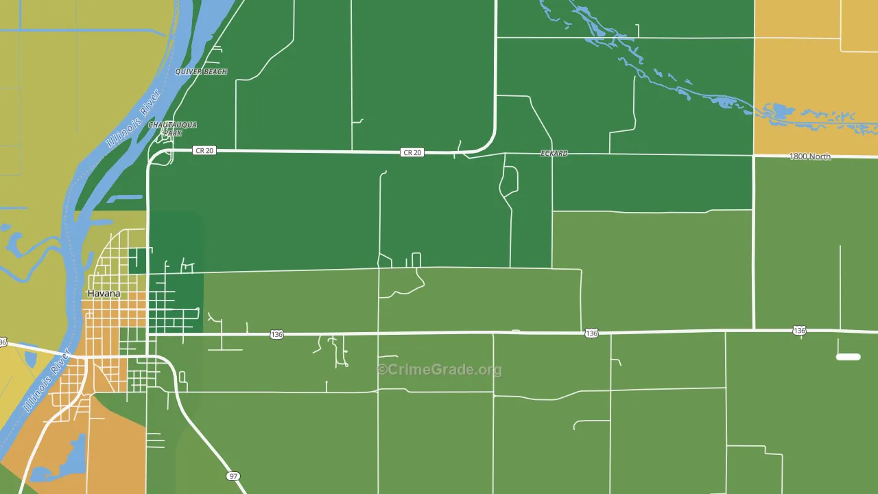 Eckard, IL Map of Assault Rates