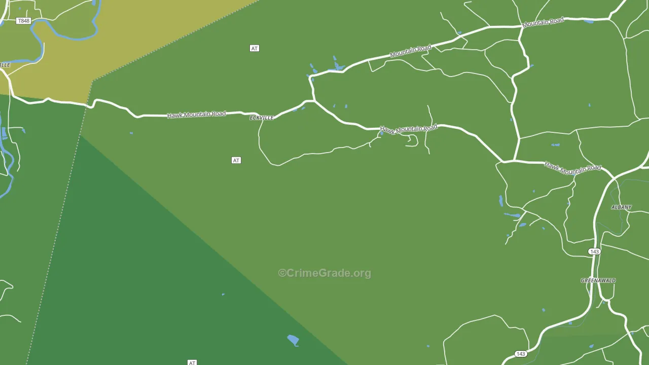 Eckville, PA Map of Assault Rates