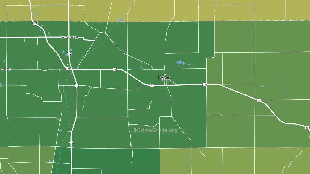 Economy, IN Map of Assault Rates