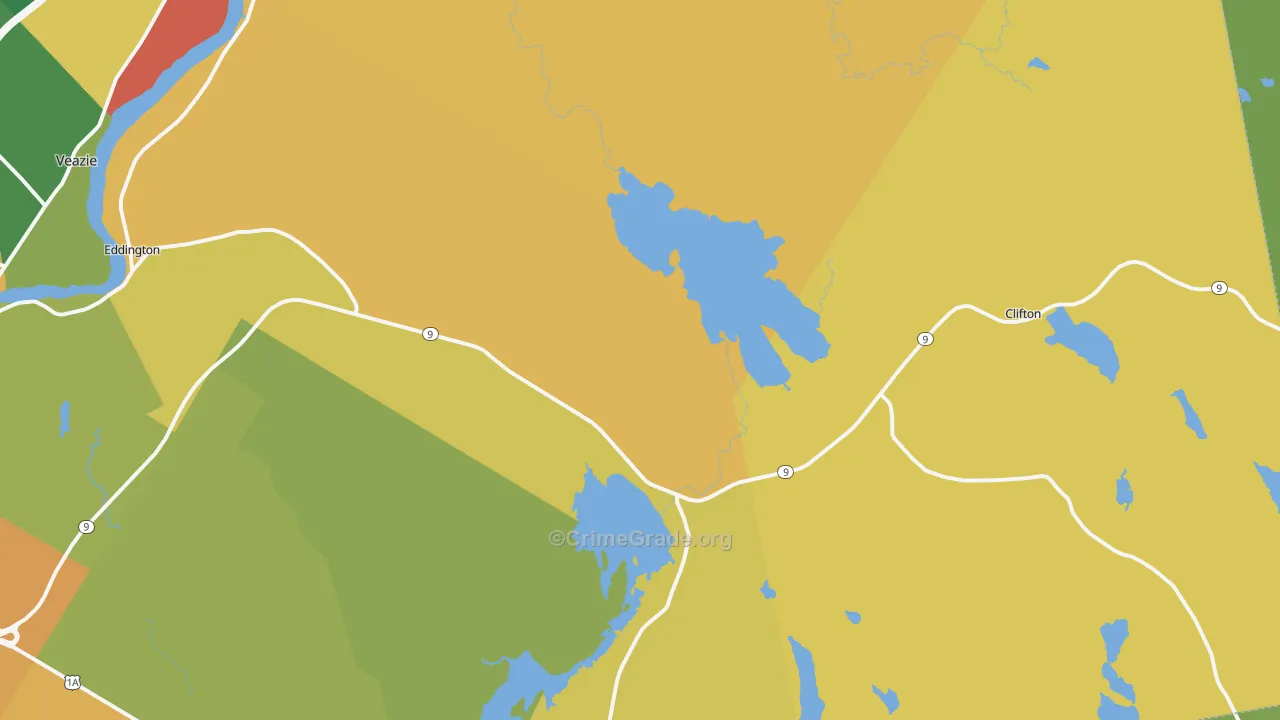 Eddington, ME Map of Assault Rates