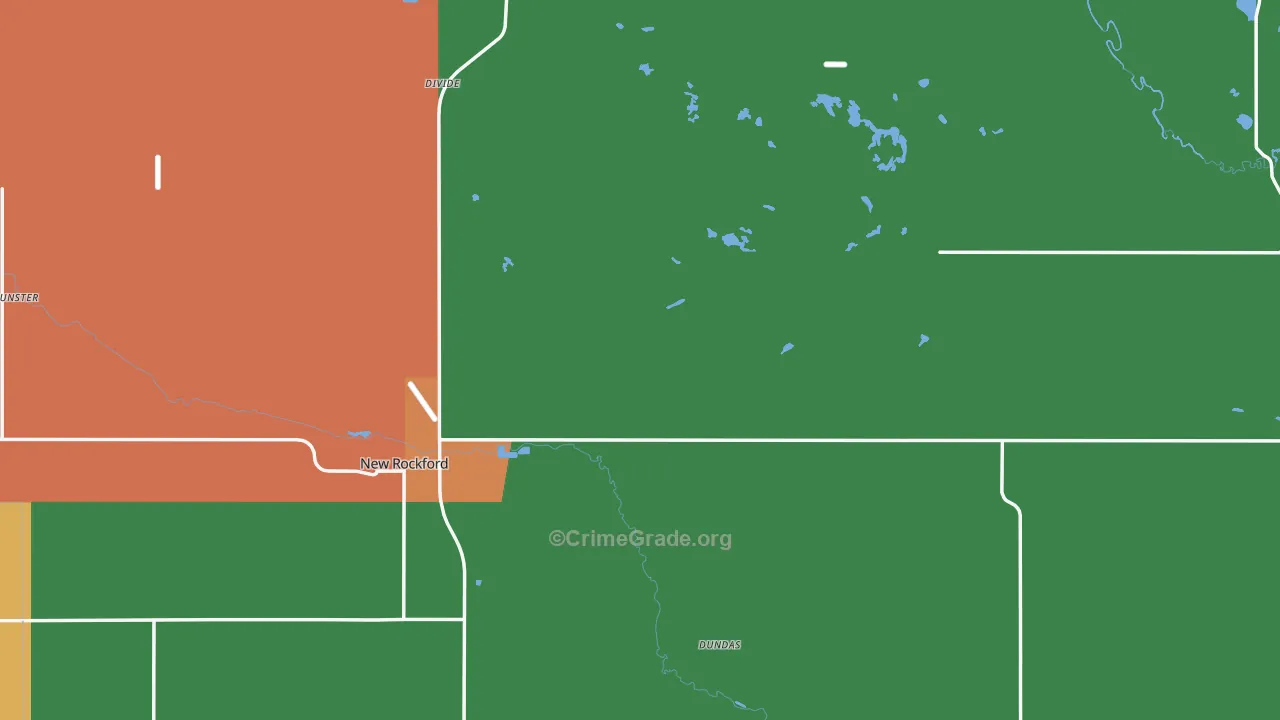 Eddy County, ND Map of Assault Rates