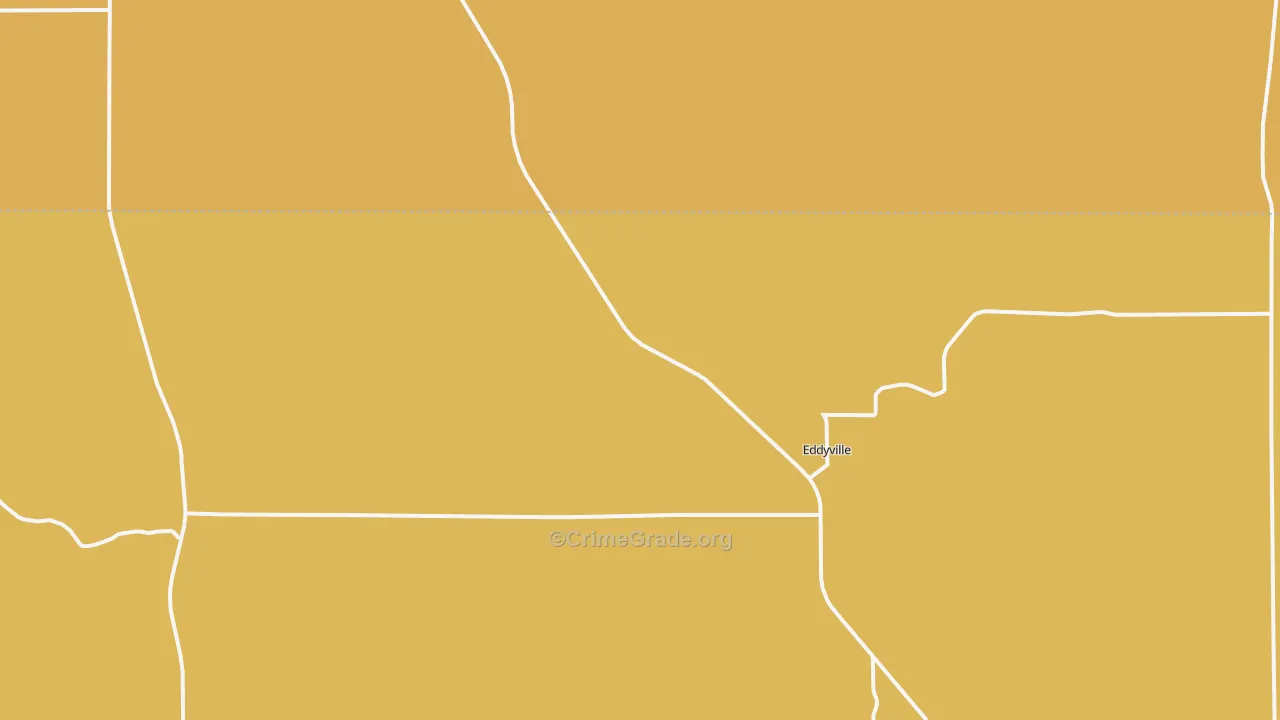 Eddyville, NE Map of Assault Rates