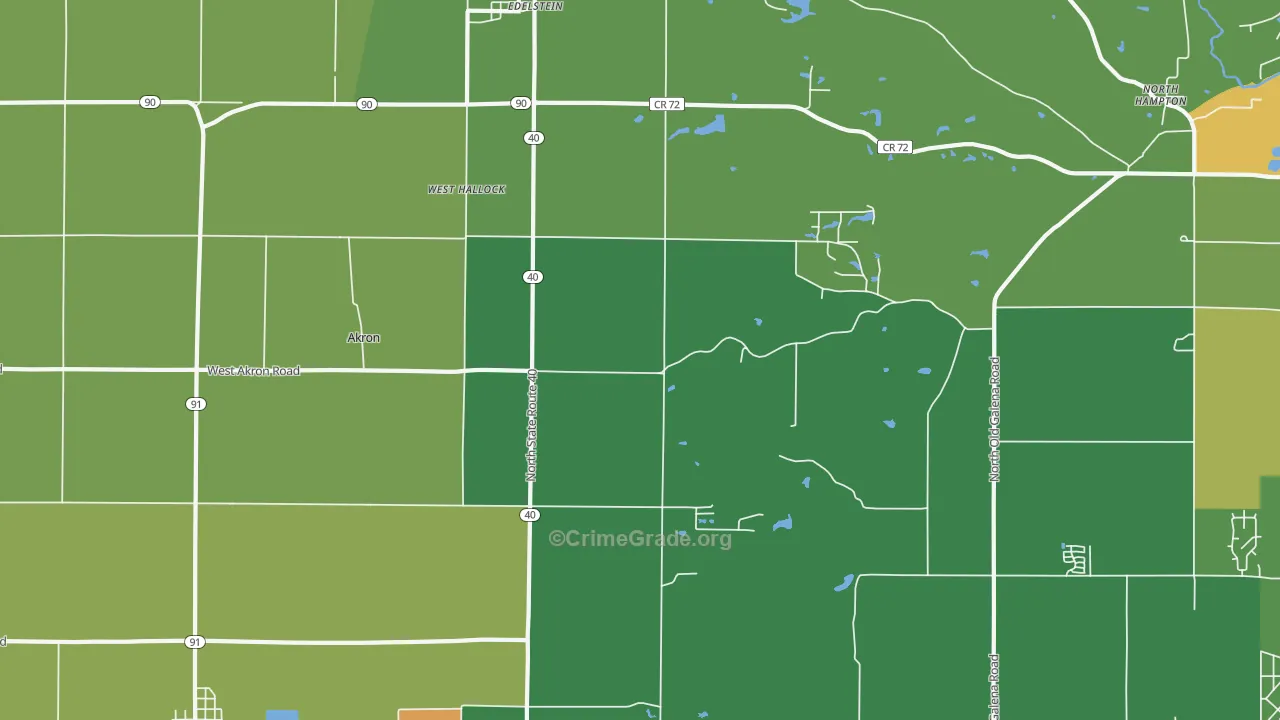 Edelstein, IL Map of Assault Rates