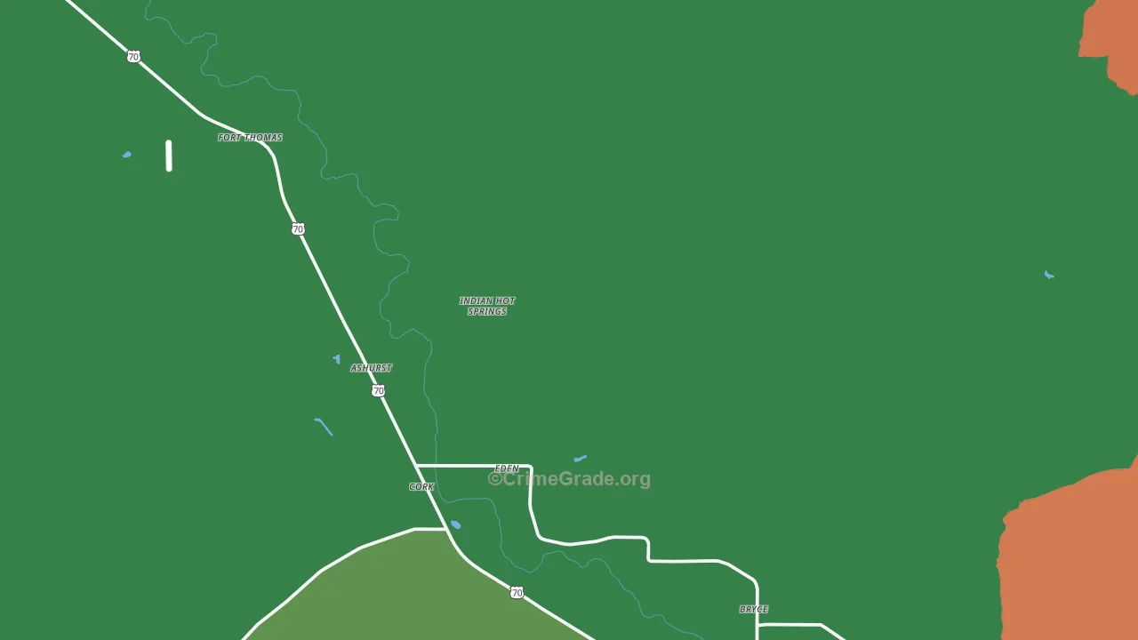 Eden, AZ Map of Assault Rates