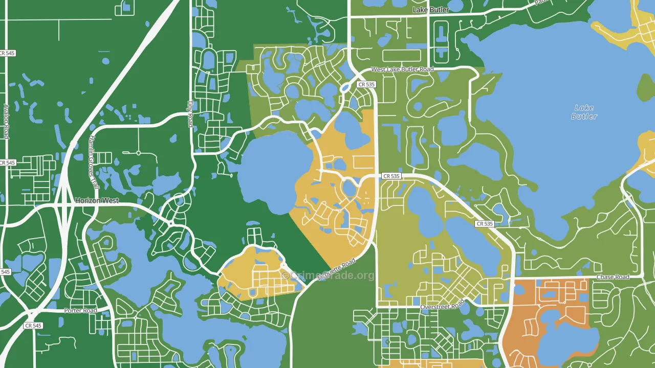 Eden Isle, Horizon West, FL Map of Assault Rates