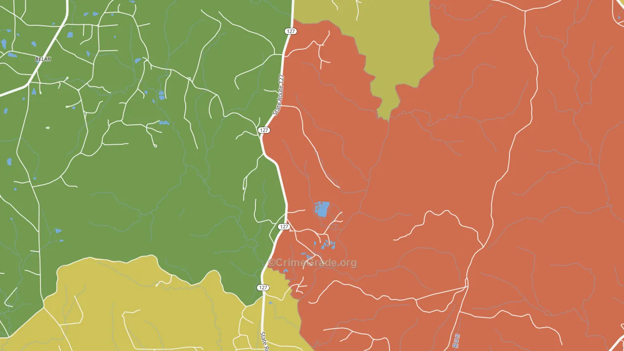 Eden, LA Map of Assault Rates