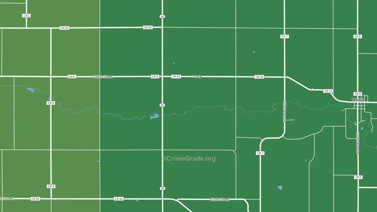 Eden, MN Map of Assault Rates