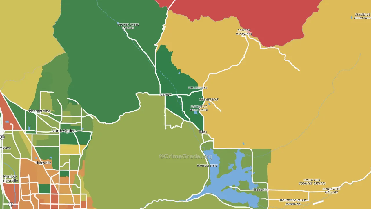 Eden, UT Map of Assault Rates