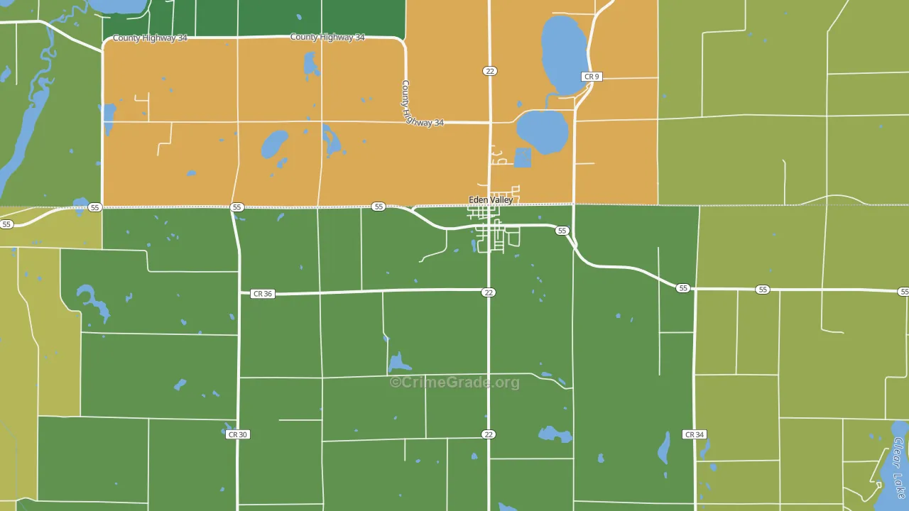 Eden Valley, MN Map of Assault Rates
