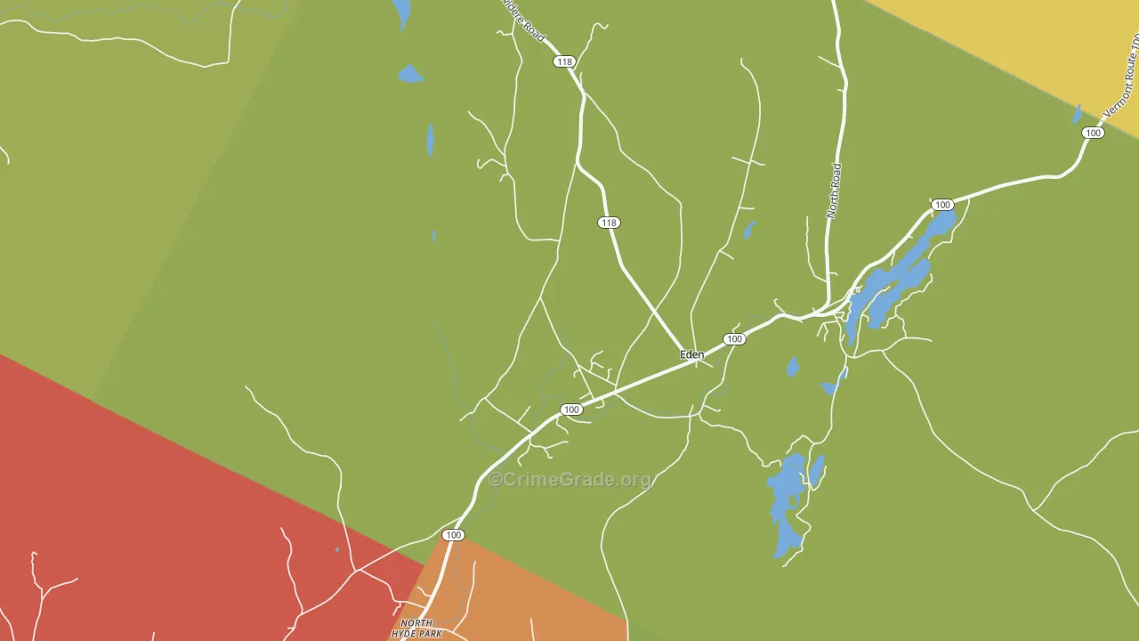 Eden, VT Map of Assault Rates