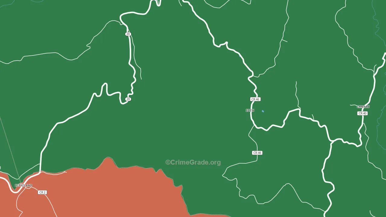 Eden, WV Map of Assault Rates