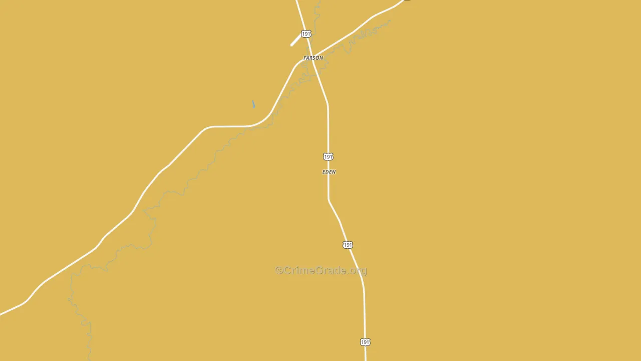 Eden, WY Map of Assault Rates