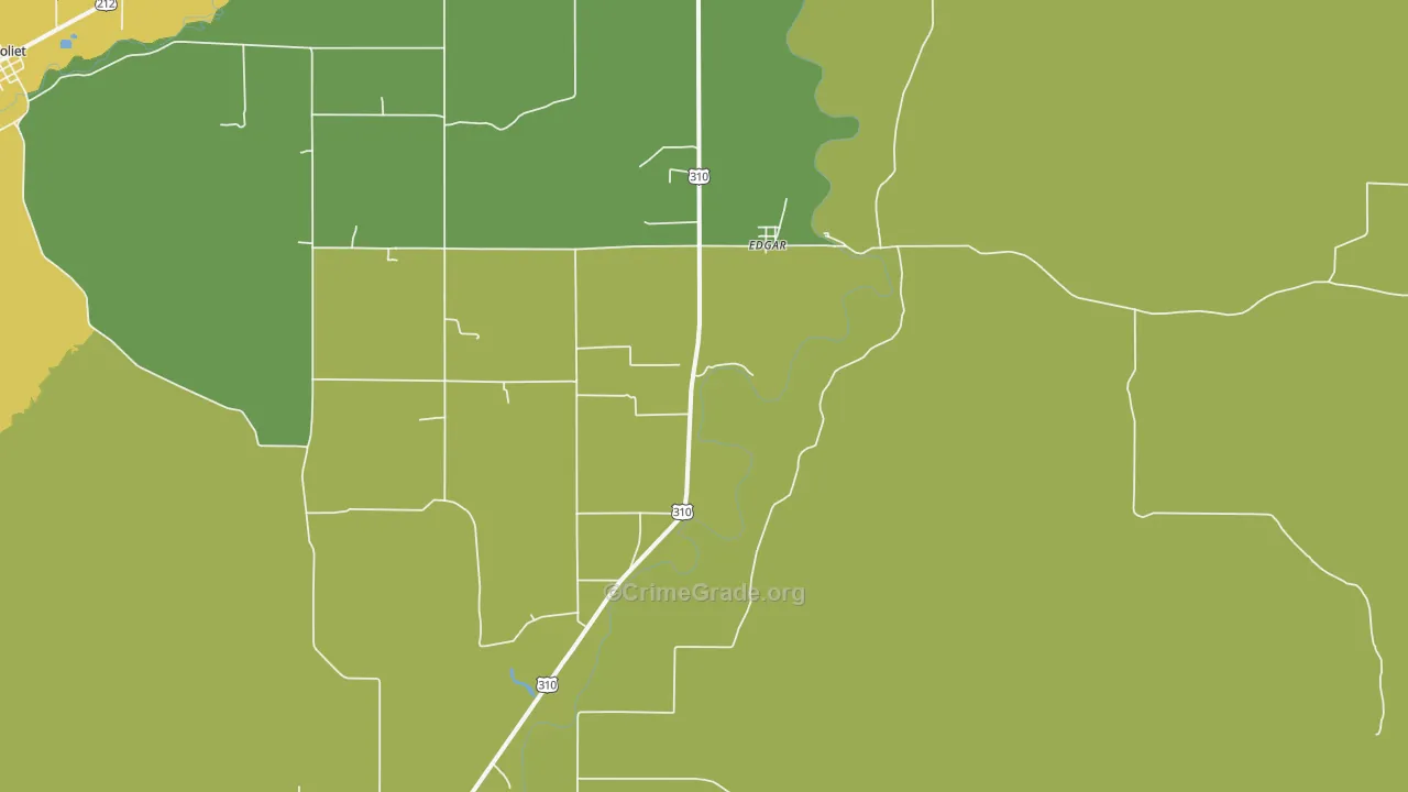 Edgar, MT Map of Assault Rates