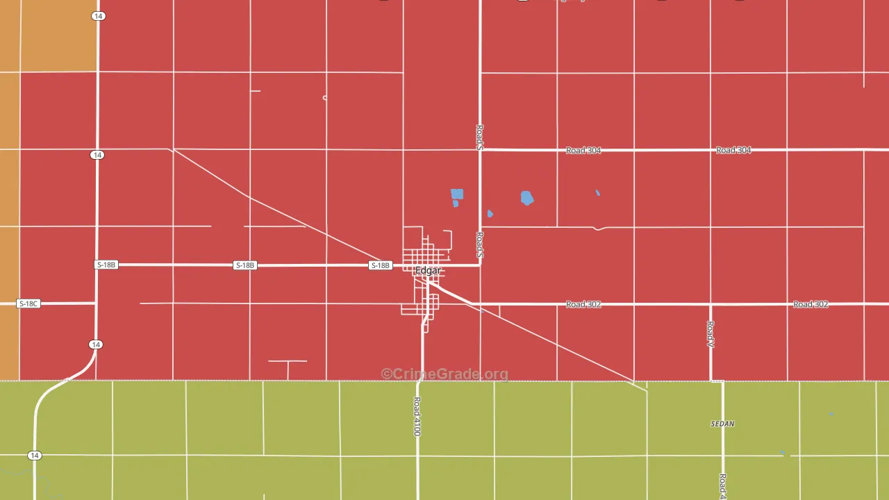 Edgar, NE Map of Assault Rates