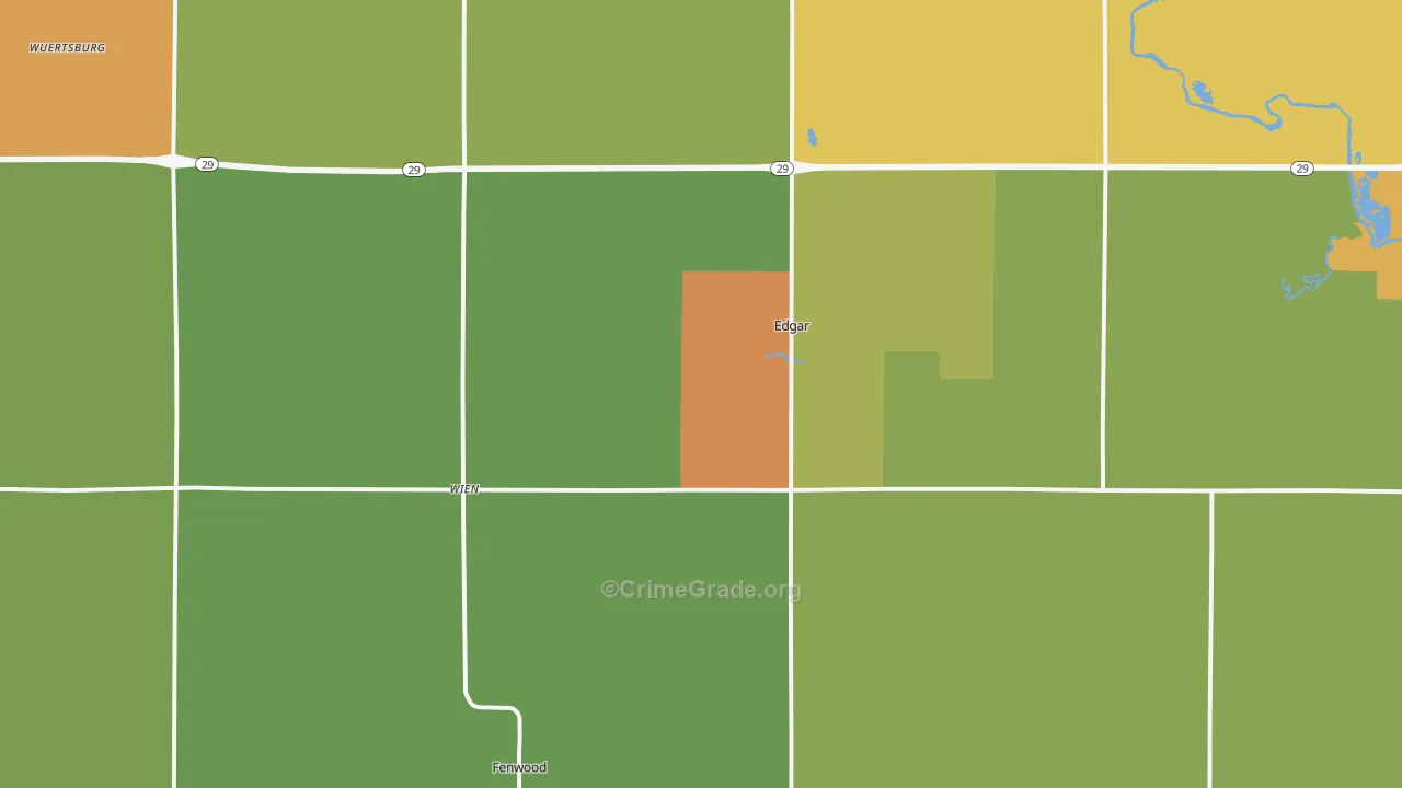 Edgar, WI Map of Assault Rates