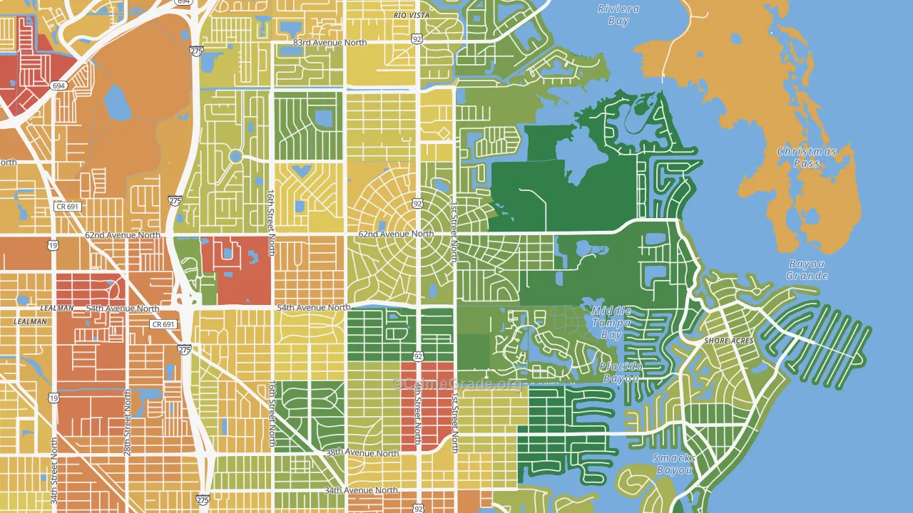 Edgemoor, St. Petersburg, FL Map of Assault Rates