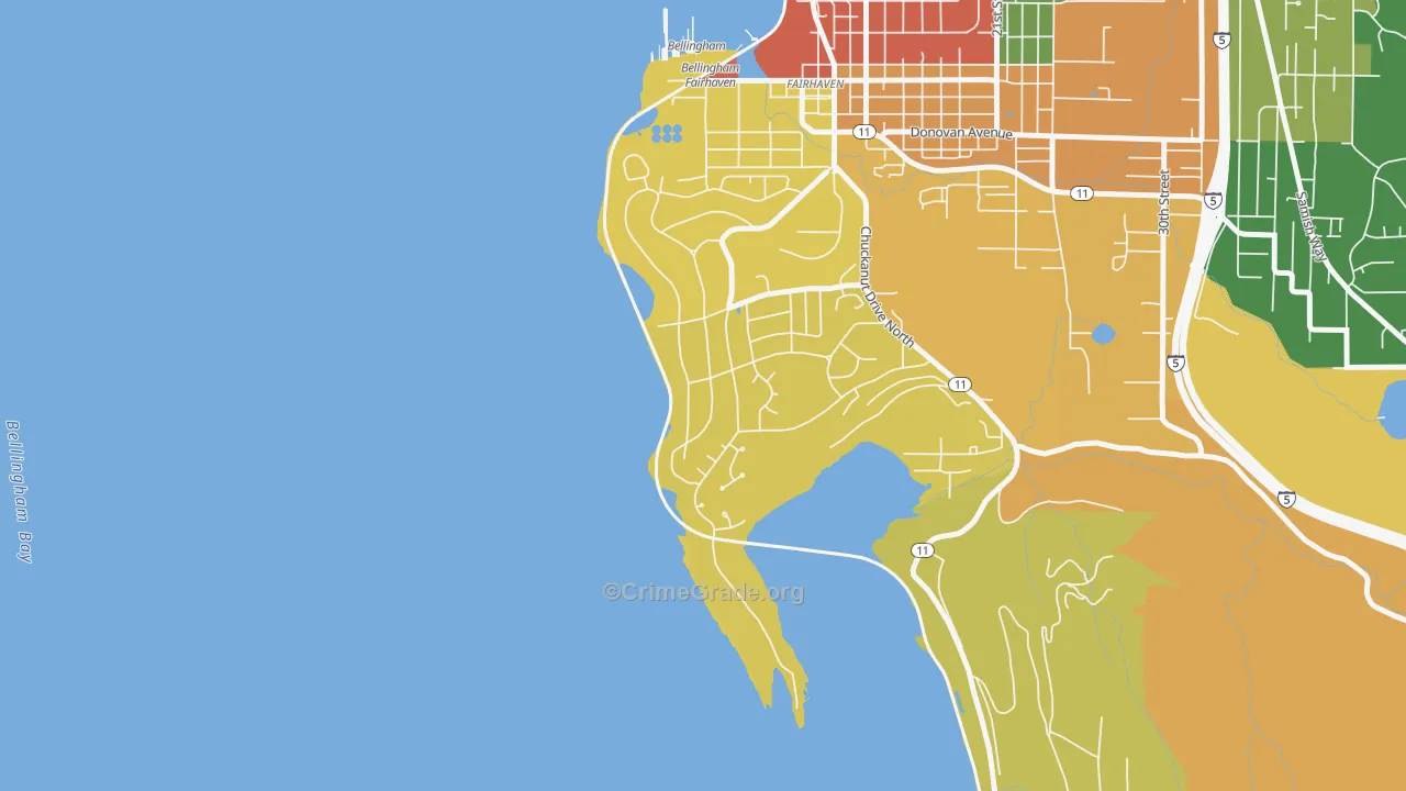 Edgemoor, WA Map of Assault Rates