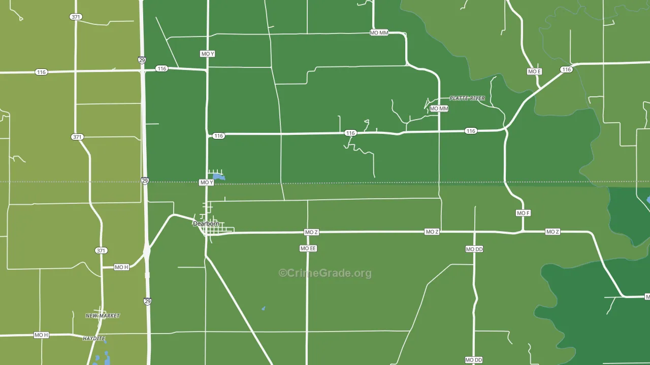 Edgerton Junction, MO Map of Assault Rates
