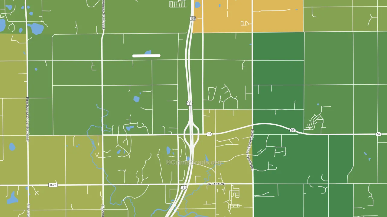 Edgerton, MI Map of Assault Rates