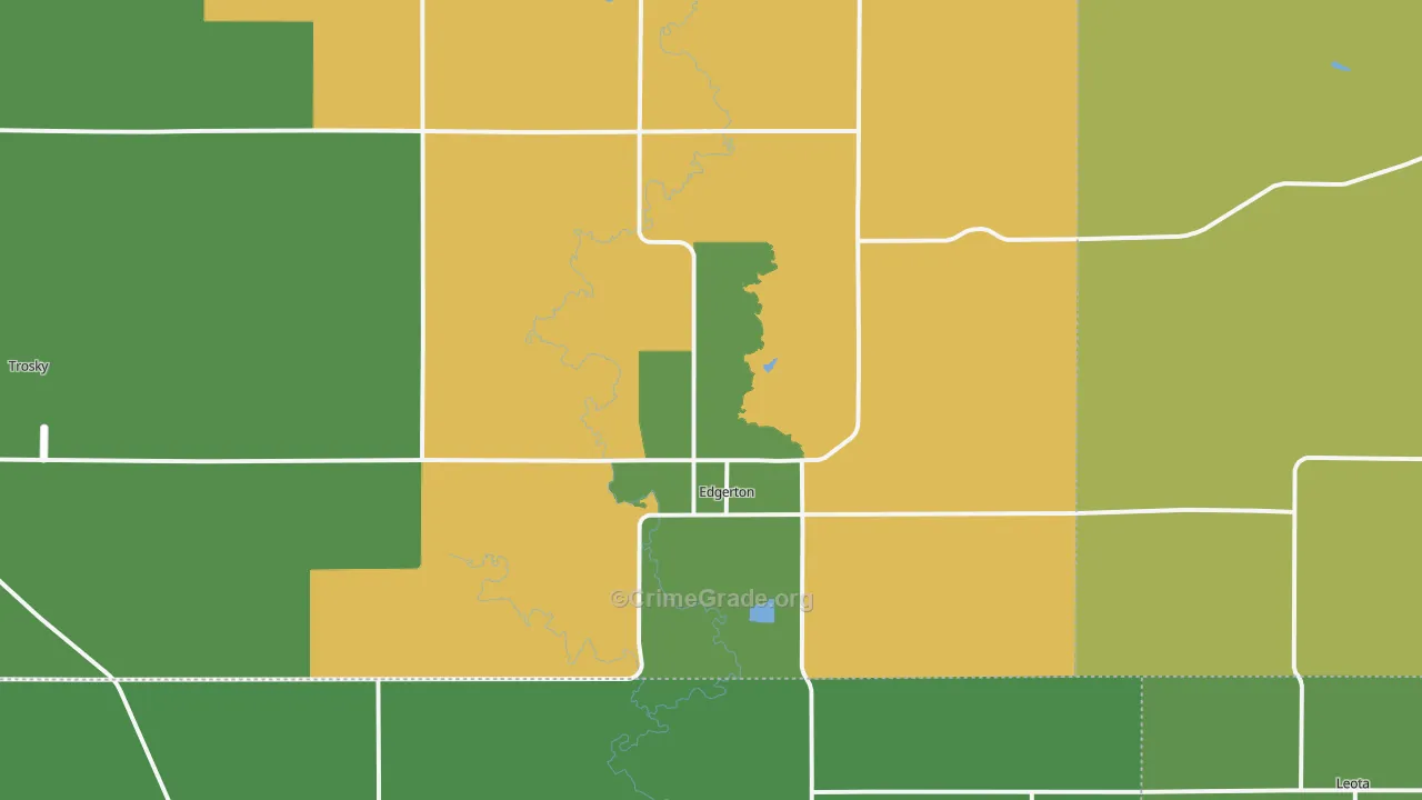 Edgerton, MN Map of Assault Rates