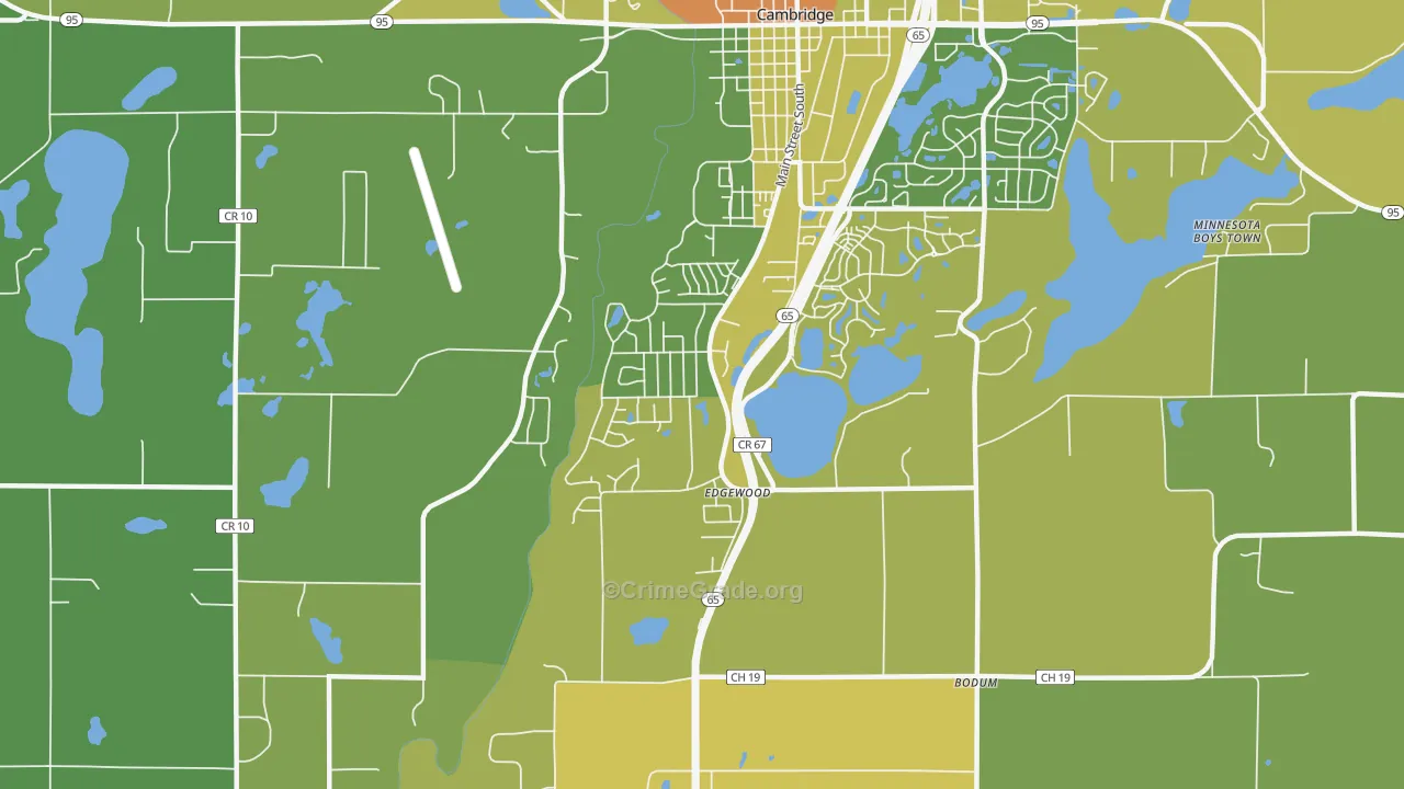 Edgewood, MN Map of Assault Rates