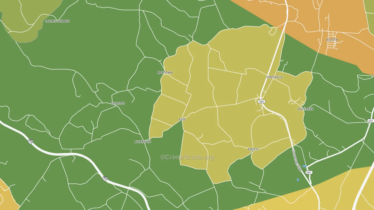 Edie, PA Map of Assault Rates