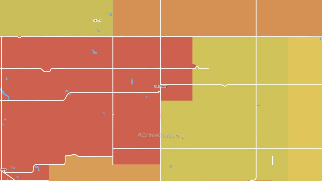 Edinburg, ND Map of Assault Rates