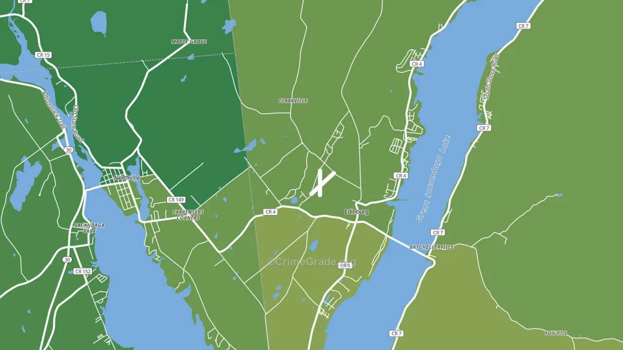 Edinburg, NY Map of Assault Rates